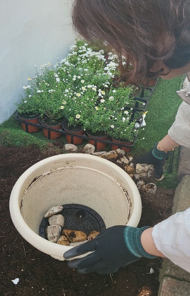 고급 자갈 깔고